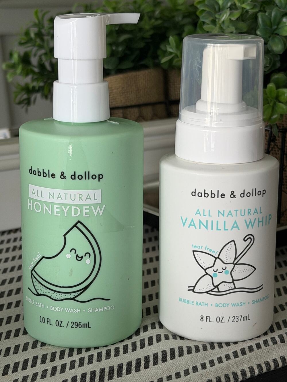 Dabble & Dollop Honeydew 3-in-1 Kids Bubble Bath Body Wash Shampoo 10oz